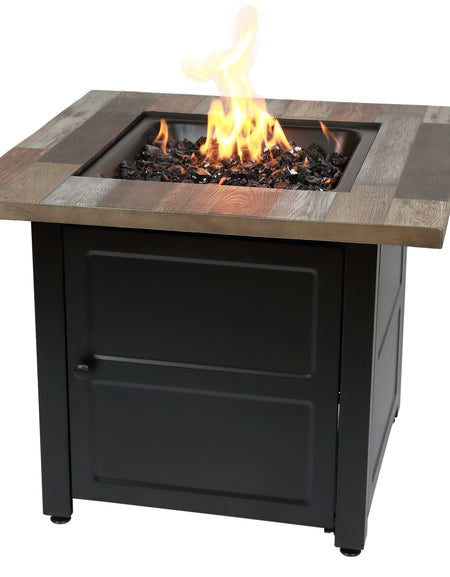 30" LP Square Gas Outdoor Fire Pit - The Cayden