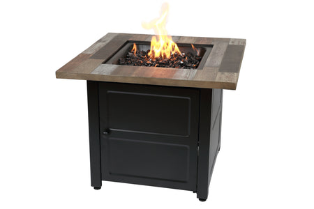 30" LP Square Gas Outdoor Fire Pit - The Cayden