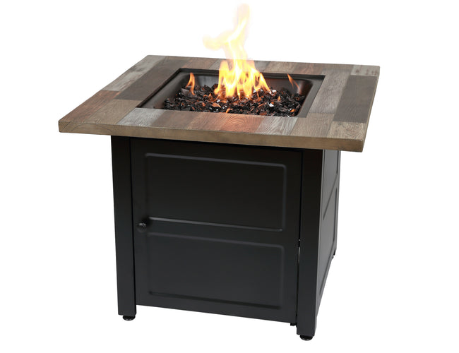 30" LP Square Gas Outdoor Fire Pit - The Cayden