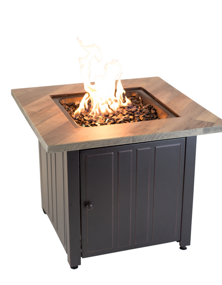 30" LP Square Gas Outdoor Fire Pit - The Harper