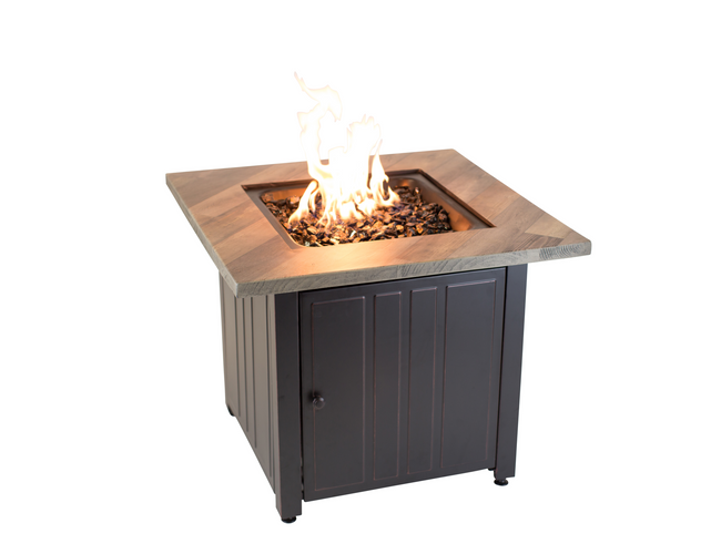 30" LP Square Gas Outdoor Fire Pit - The Harper
