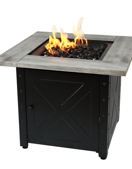 30" LP Square Gas Outdoor Fire Pit - The Mason
