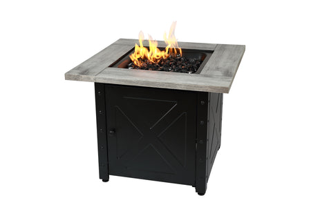 30" LP Square Gas Outdoor Fire Pit - The Mason