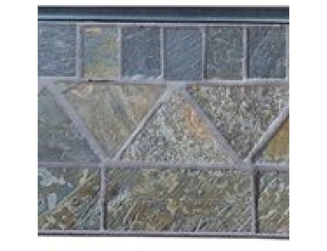 LP Gas Outdoor Firepit with Slate Tile Mantel